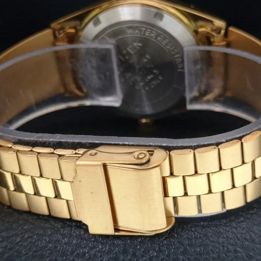 Vintage 1989 Citizen Automatic Mens Gold Watch W/daydate & Gold Accents